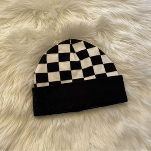 checkered beanie
